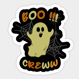 Boo !!! Creww Funny Ghost Halloween Sticker